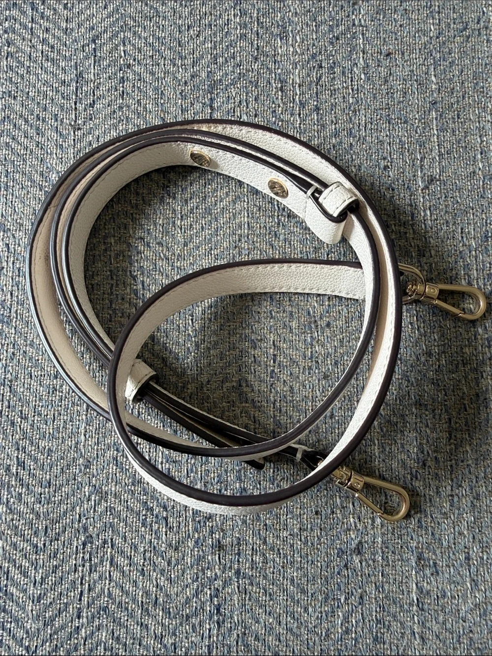 Kate Spade White Leather Removable/Adjustable Replacement Strap.